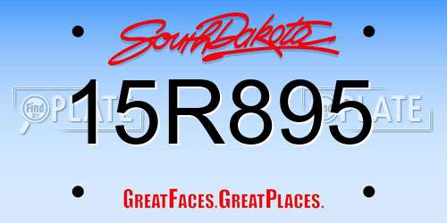 15R895 South Dakota License Plate