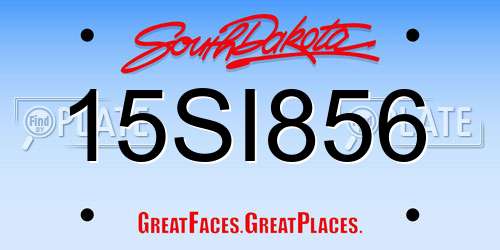 15SI856 South Dakota License Plate