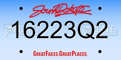 16223Q2 South Dakota License Plate