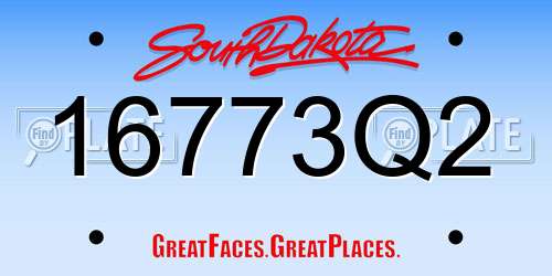 16773Q2 South Dakota License Plate