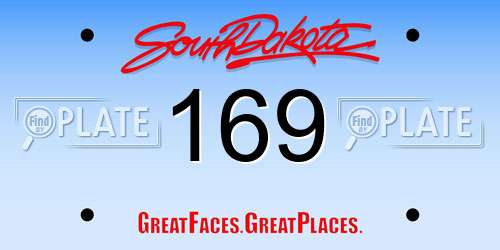 169 South Dakota License Plate