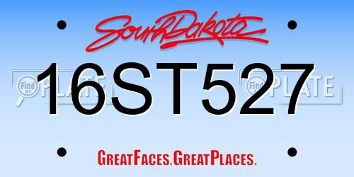 16ST527 South Dakota License Plate