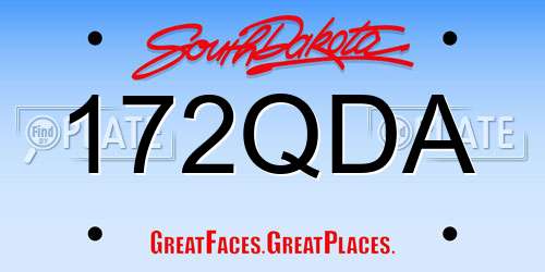 172QDA South Dakota License Plate