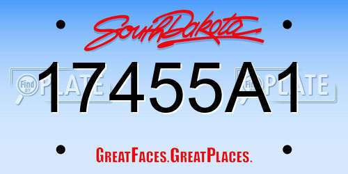 17455A1 South Dakota License Plate
