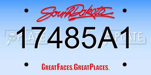 17485A1 South Dakota License Plate