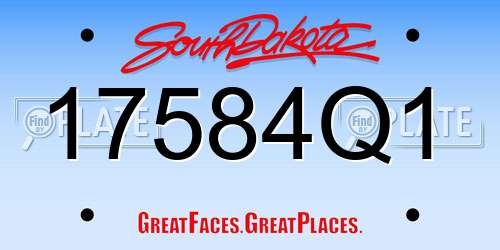 17584Q1 South Dakota License Plate