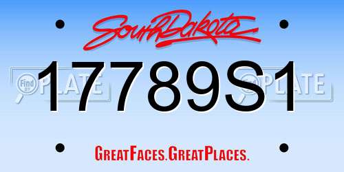 17789S1 South Dakota License Plate