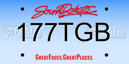 177TGB South Dakota License Plate