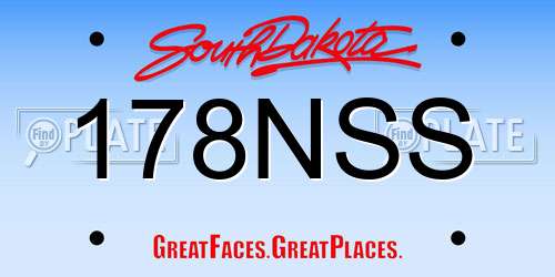 178NSS South Dakota License Plate