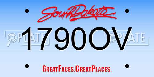 1790OV South Dakota License Plate
