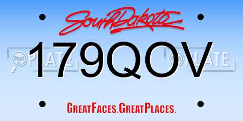 179QOV South Dakota License Plate