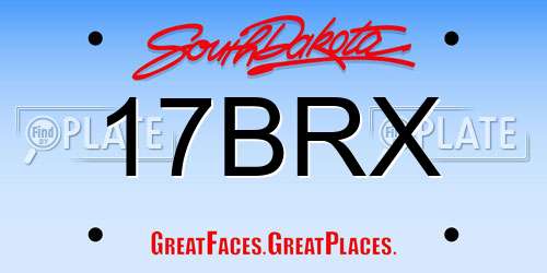 17BRX South Dakota License Plate