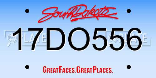 17DO556 South Dakota License Plate