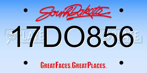 17DO856 South Dakota License Plate