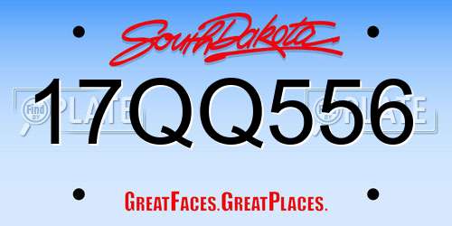 17QQ556 South Dakota License Plate