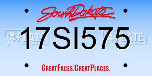 17SI575 South Dakota License Plate