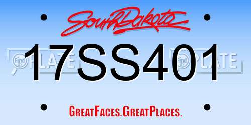 17SS401 South Dakota License Plate