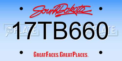 17TB660 South Dakota License Plate