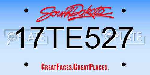 17TE527 South Dakota License Plate