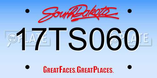 17TS060 South Dakota License Plate