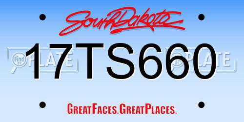 17TS660 South Dakota License Plate