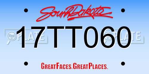 17TT060 South Dakota License Plate