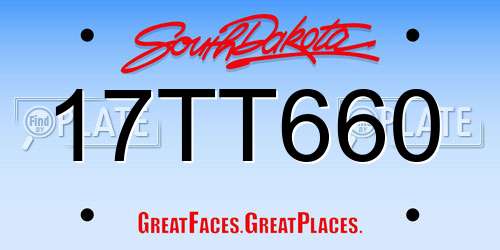 17TT660 South Dakota License Plate