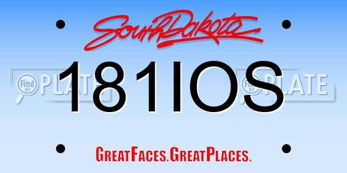181IOS South Dakota License Plate