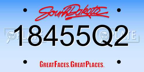 18455Q2 South Dakota License Plate