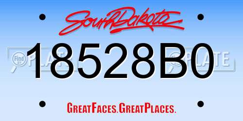 18528B0 South Dakota License Plate