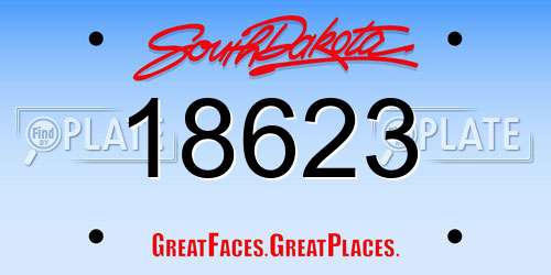 18623 South Dakota License Plate