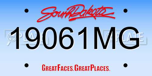 19061MG South Dakota License Plate
