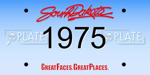 1975 South Dakota License Plate
