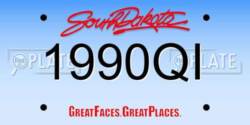 1990QI South Dakota License Plate