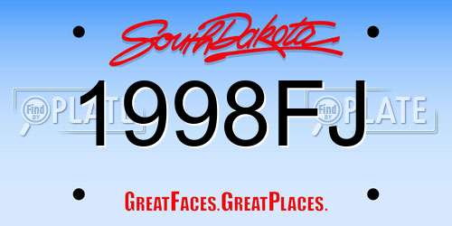 1998FJ South Dakota License Plate