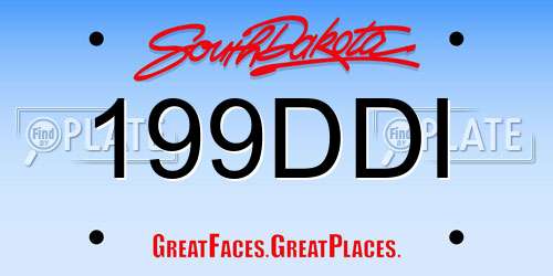 199DDI South Dakota License Plate