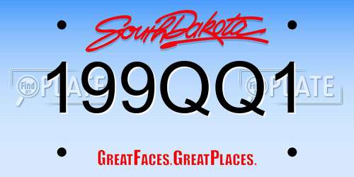 199QQ1 South Dakota License Plate