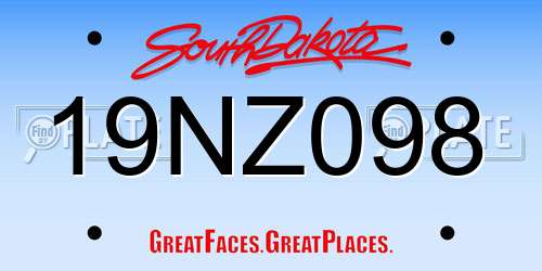 19NZ098 South Dakota License Plate
