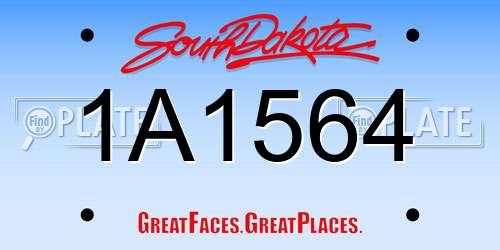 1A1564 South Dakota License Plate