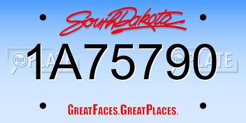 1A75790 South Dakota License Plate