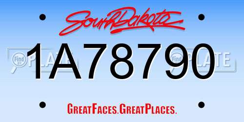 1A78790 South Dakota License Plate