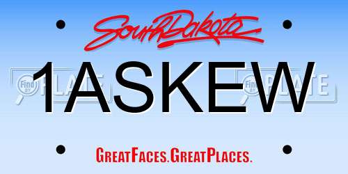 1ASKEW South Dakota License Plate