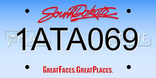 1ATA069 South Dakota License Plate