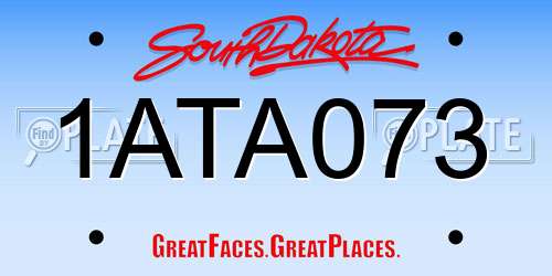 1ATA073 South Dakota License Plate
