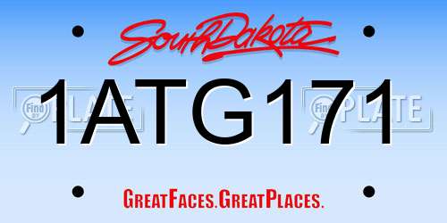 1ATG171 South Dakota License Plate