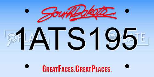 1ATS195 South Dakota License Plate