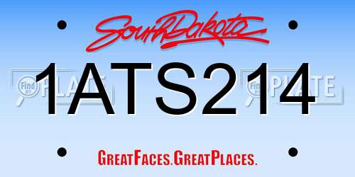 1ATS214 South Dakota License Plate