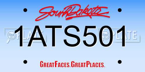 1ATS501 South Dakota License Plate