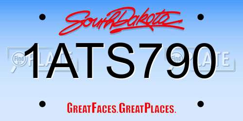 1ATS790 South Dakota License Plate