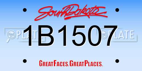 1B1507 South Dakota License Plate